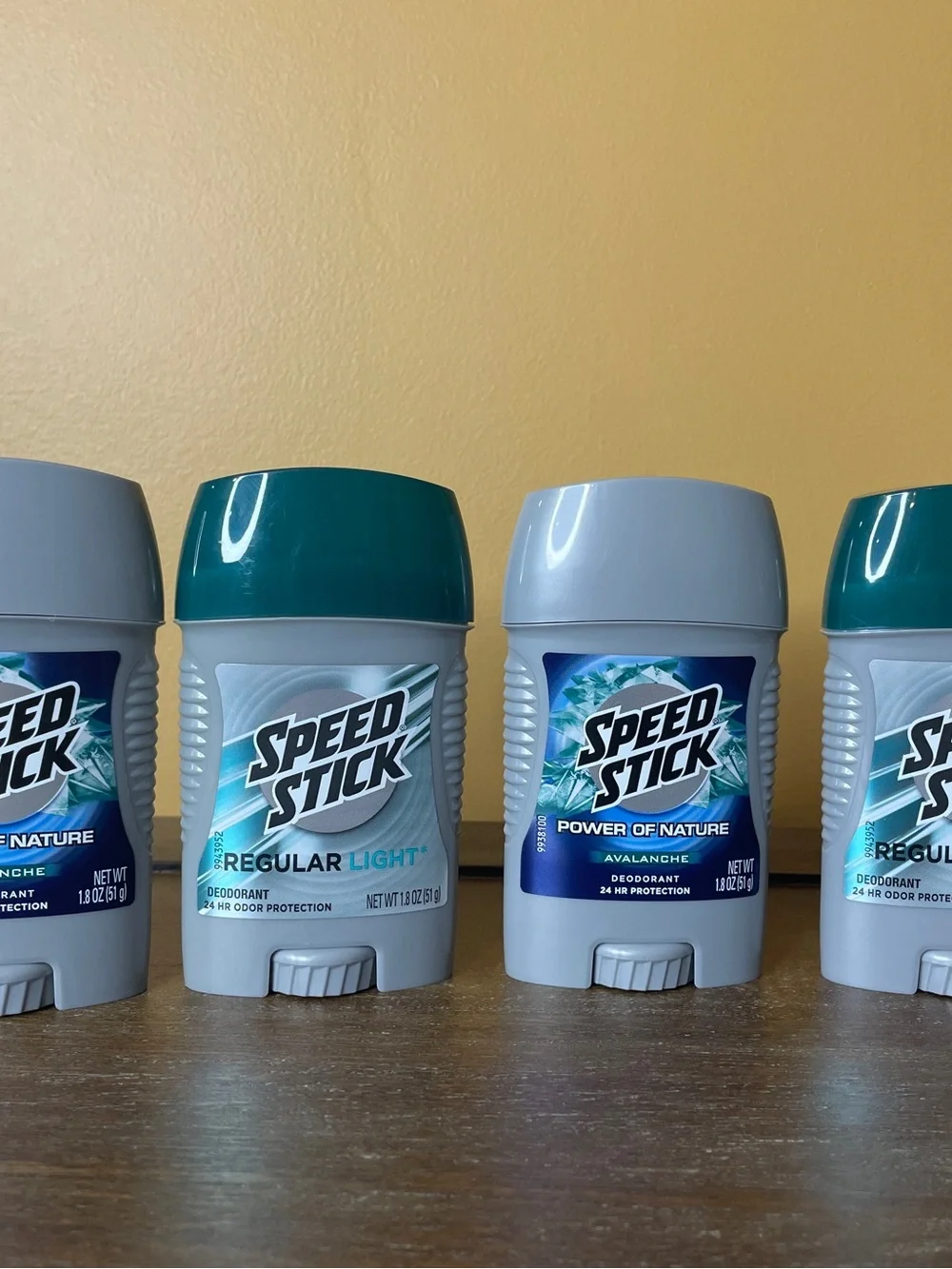 Speed Stick Deodorant Bundle - White with Teal & Light Blue Caps